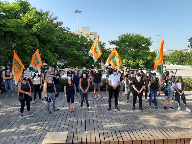 המשלחת הכפרסבאית למצעד הנשים הארצי.