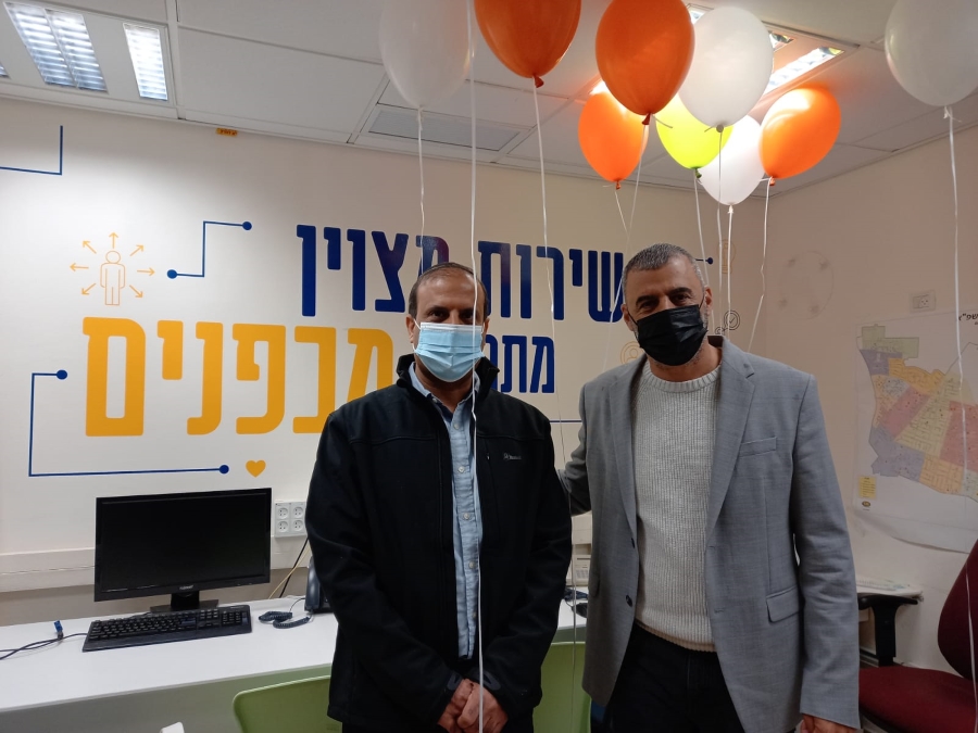 ראש העיר רפי סער וסגנו איתן צנעני
