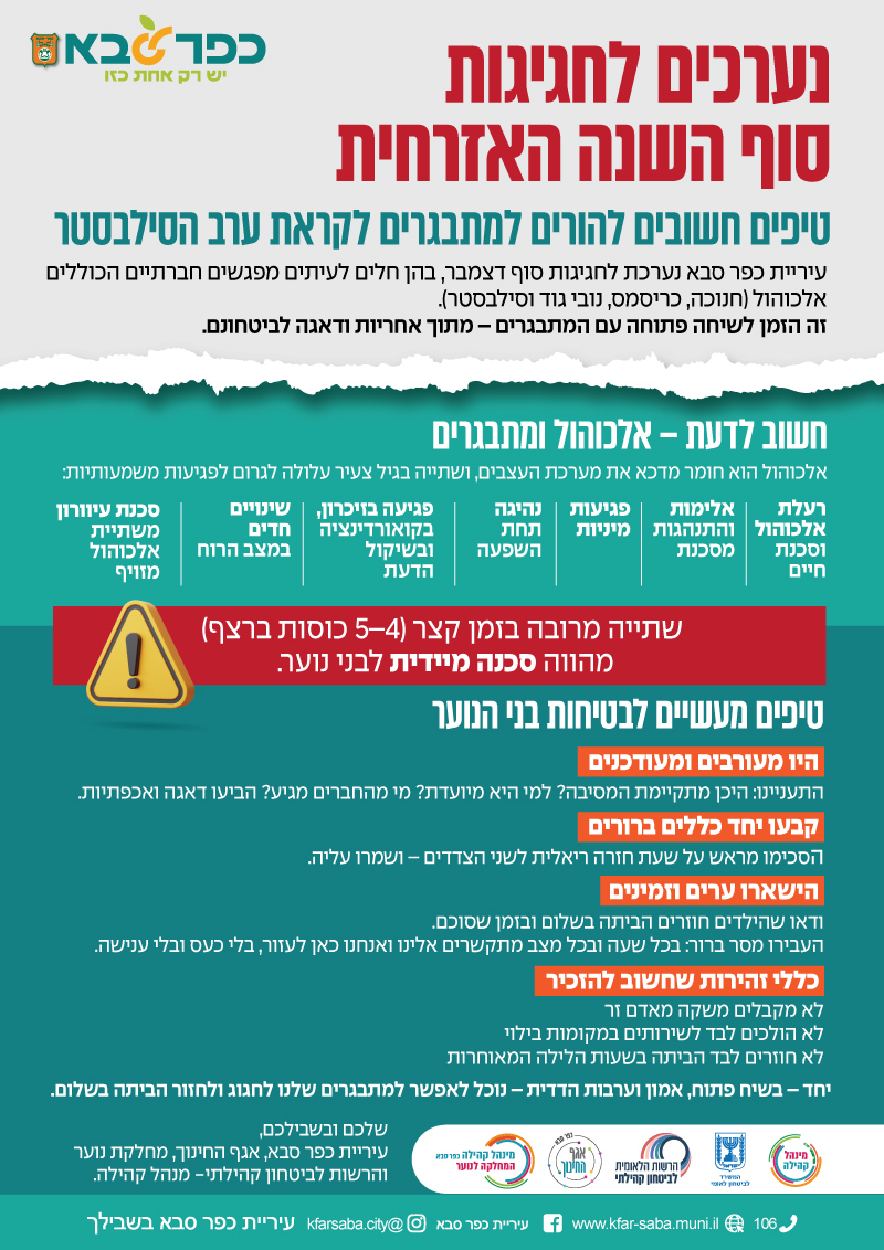 מודעה גרפית - נערכים לחגיגות סוף השנה האזרחית