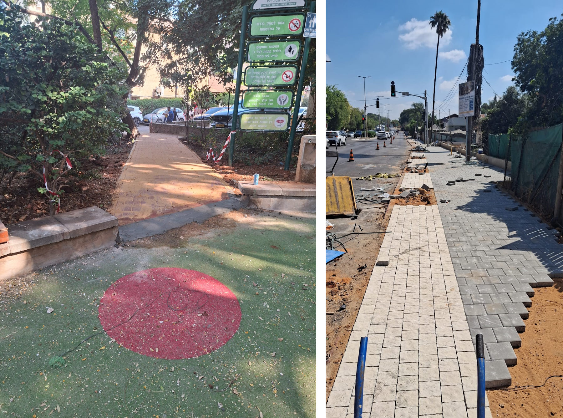 עבודות ברחובות טשרניחובסקי וארלוזורוב