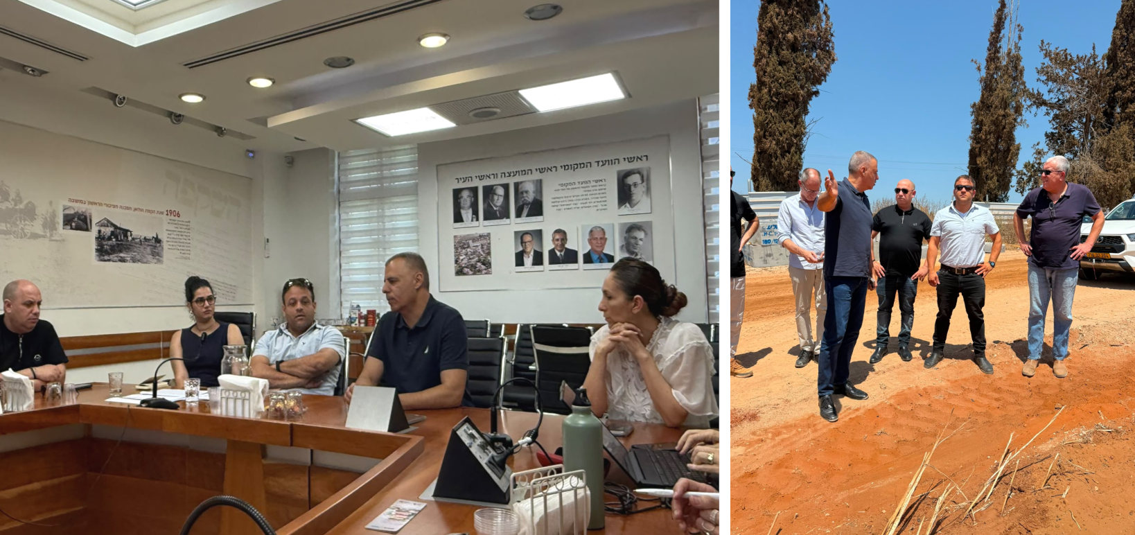 הנהלת העירייה בסיור בשטח קריית הצעירים ובפגישה עם רם נהרי