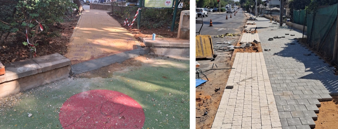 עבודות ברחובות טשרניחובסקי וארלוזורוב