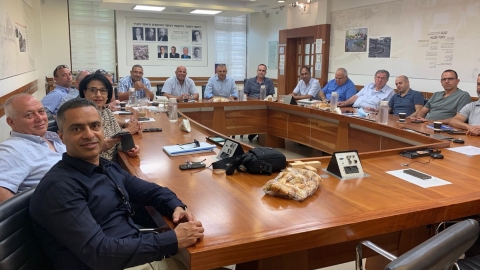 ביקור נציגי ועדת הביטחון בלשכת ראש העיר בכפר סבא
