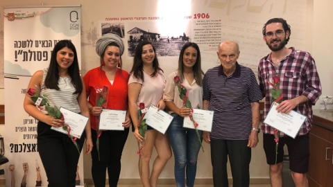 דב ויינמן במפגש עם ראש העיר רפי סער ועם מלגאים צעירים