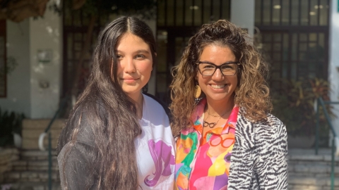 בתמונה מימין עו"ס פז ארבל מדריכת נמש ומשמאל מעין אביטל אקטיביסטית בנמש