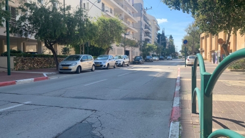 קטע ברחוב בן גוריון בכפר סבא 