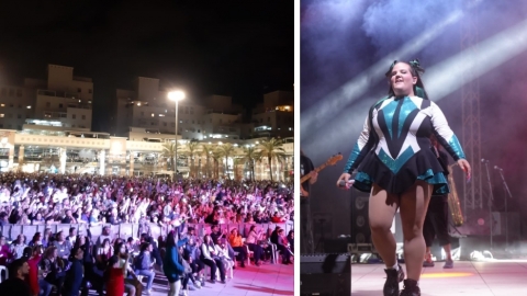 תמונה ממופע העצמאות בכיכר העיר כפר סבא