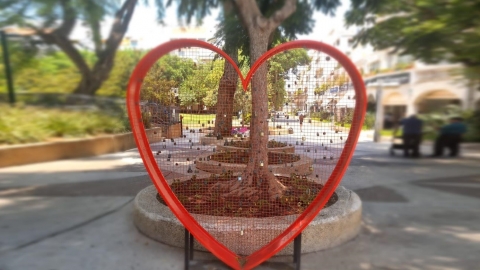 מיצג לב המנעולים במדרחוב ירושלים כפר סבא