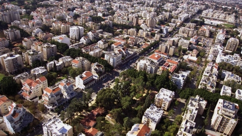 מבט מלמעלה על העיר כפר סבא