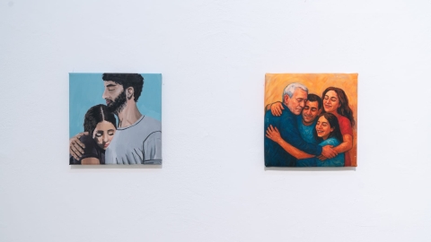 הציור של אביתר דוד ואחותו שיוצג במסגרת פסטיבל האומנות בתים פתוחים