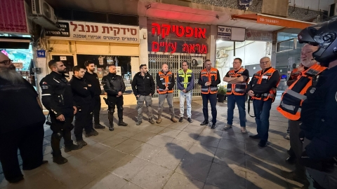 צוות הביטחון העירוני בסיור בכפר סבא