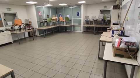 בית הספר דבורה עומר לאחר מעשי הוונדליזם ולאחר ניקיון המקום