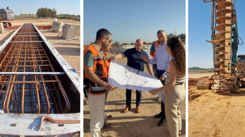 עבודות תשתית בפרויקט קריית הצעירים בכפר סבא