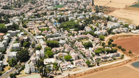 צילום אווירי של שכונת יוספטל בכפר סבא