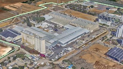 צילום אווירי מתחם קניאל בראון בכפר סבא