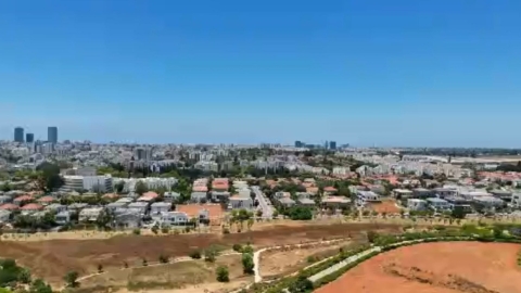 צילום מעל כפר סבא במסגרת פעילות הרחפן האוטונומי בעיר
