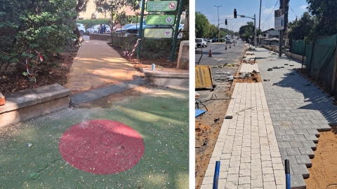 עבודות ברחובות טשרניחובסקי וארלוזורוב