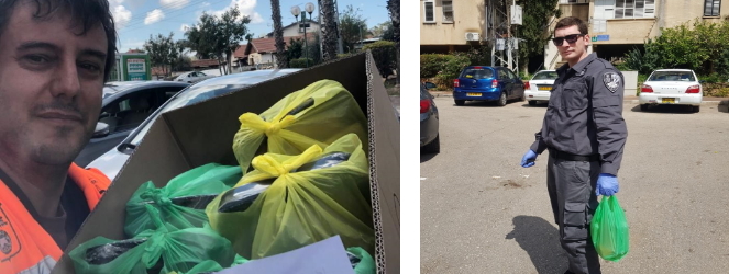 דווקא עכשיו #כפרסבאים למען כפרסבאים – מחלקים מנות מזון לקשישים בעיר